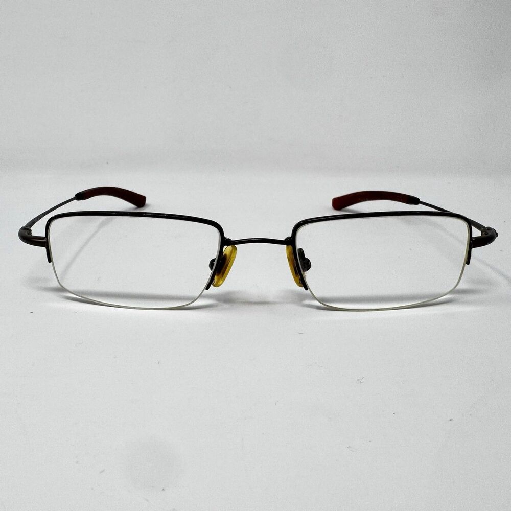 Nike Flexon 4145 242 Brown Semi-Rimless Eyeglass Frames 49-20-135